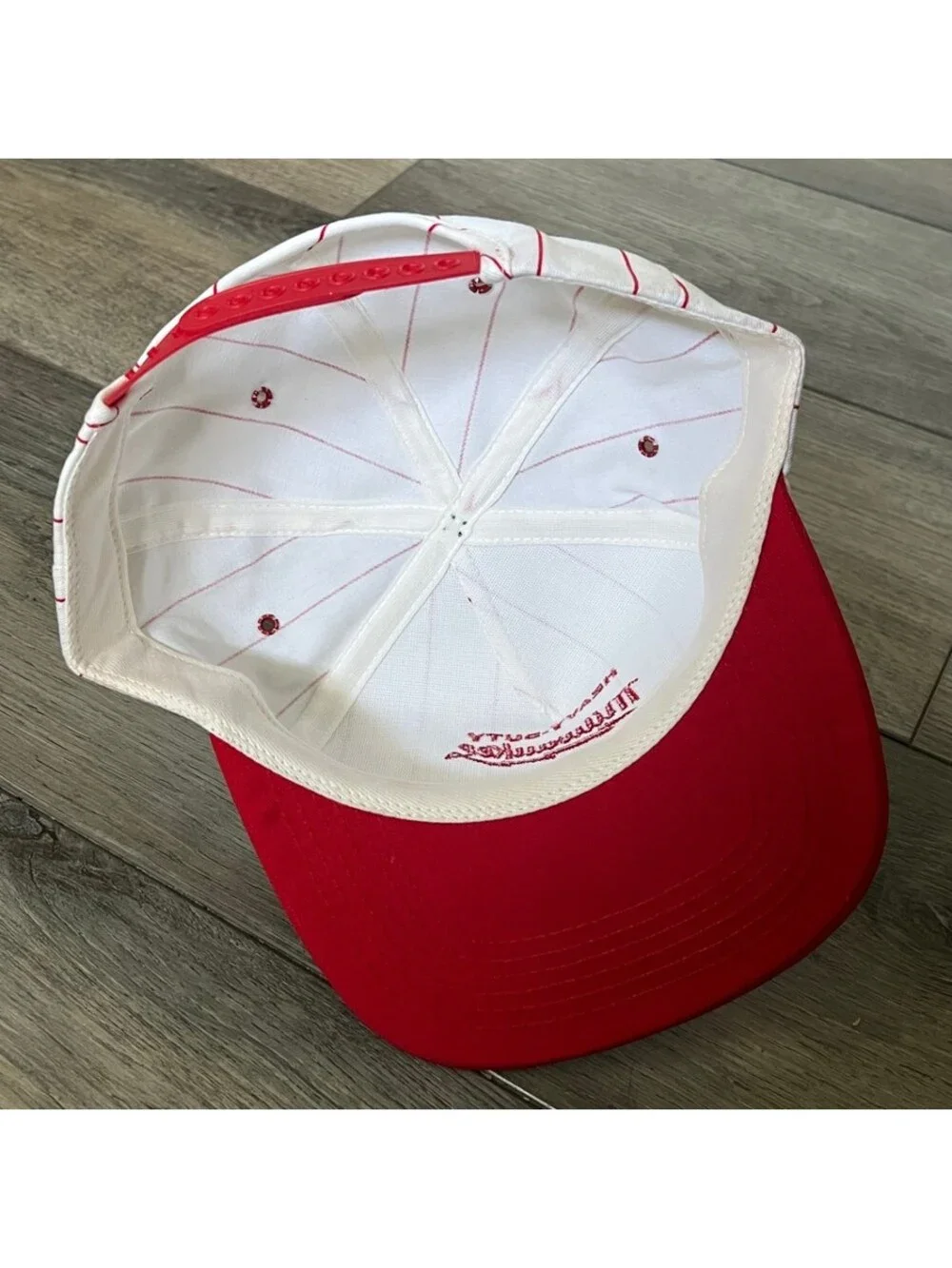 Vintage Milwaukee Heavy-Duty Tools Pinstripe Snapback Baseball Cap Made In USA